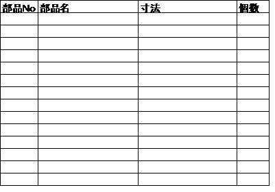 部品表